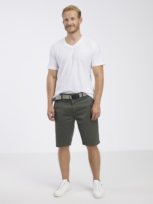 LERROS Tmavozelené pánske šortky LERROS