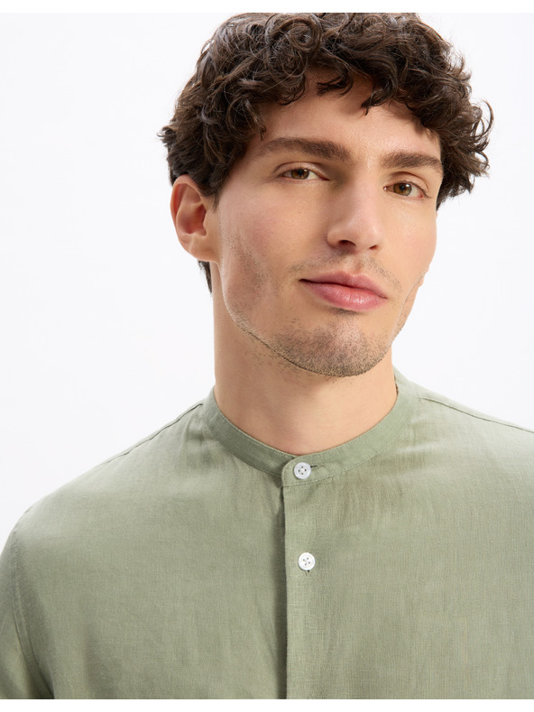 Celio Ľanová košeľa Damaopoc Celio