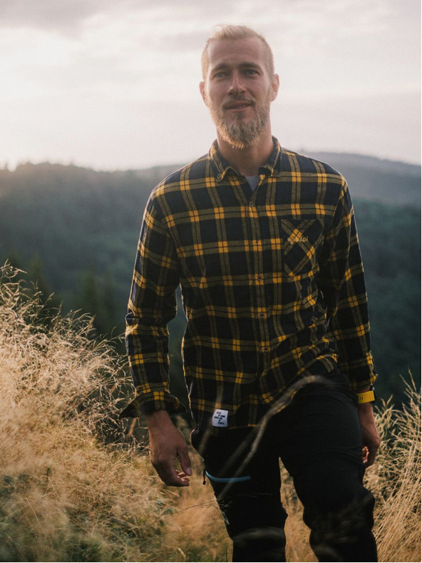 Kilpi Pánske športové flanelové tričko Kilpi FLANNY-M žltá