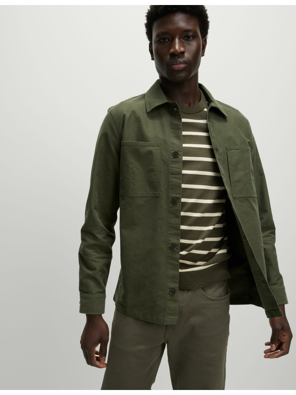 Marks & Spencer Marks & Spencer vysoká bavlnená vrchná košeľa zelená