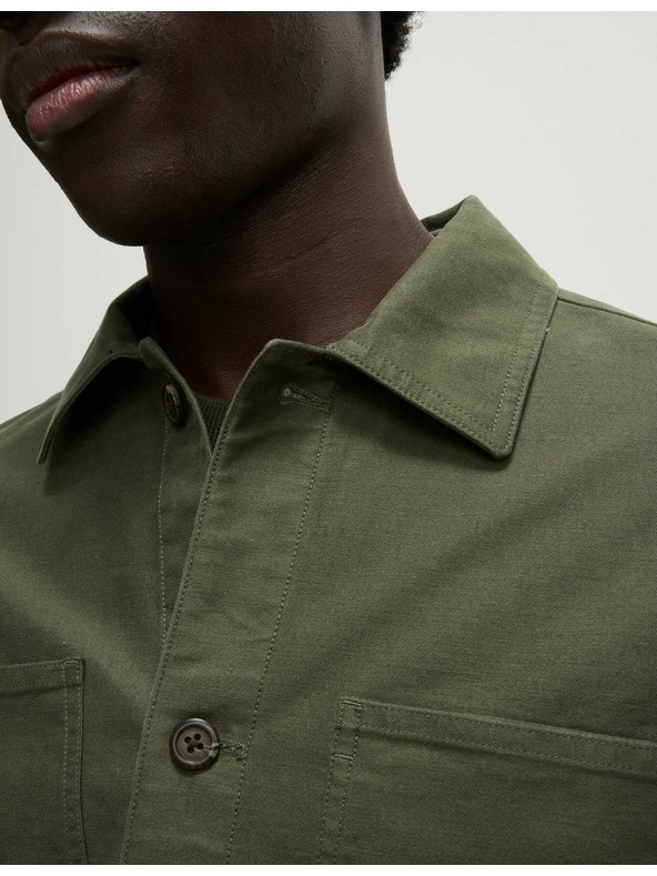 Marks & Spencer Marks & Spencer vysoká bavlnená vrchná košeľa zelená