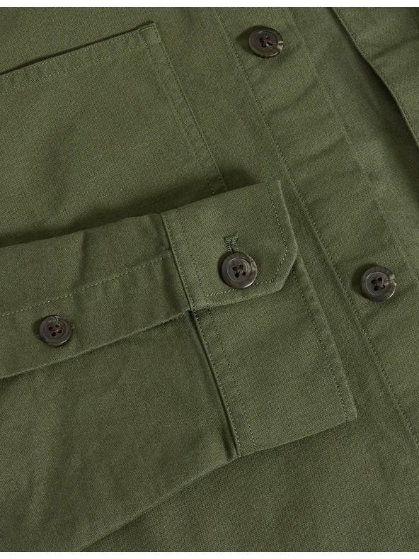 Marks & Spencer Marks & Spencer vysoká bavlnená vrchná košeľa zelená