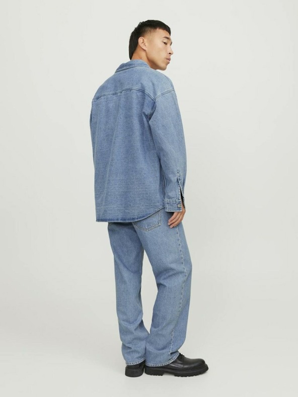Jack & Jones Modré pánske tričko Jack & Jones Santorini Denim Top