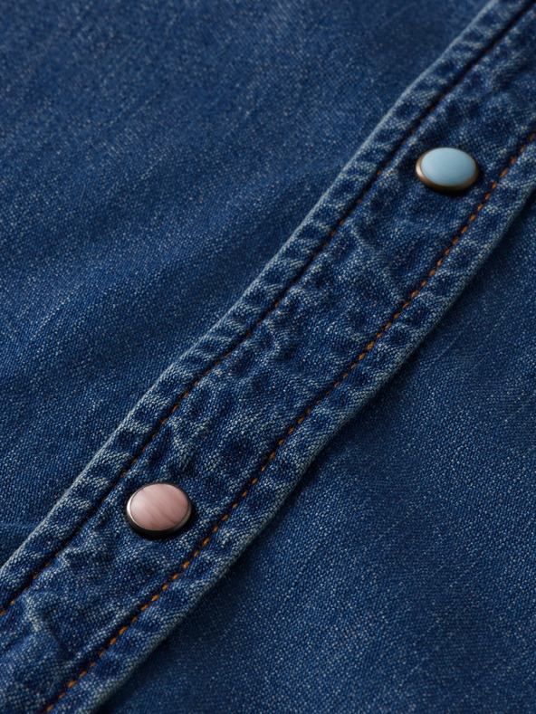 Scotch & Soda Modrá pánska džínsová košeľa Scotch & Soda Pracovné oblečenie