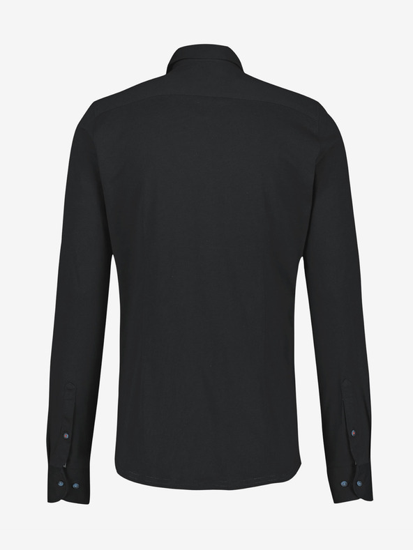 LERROS Čierna pánska košeľa LERROS