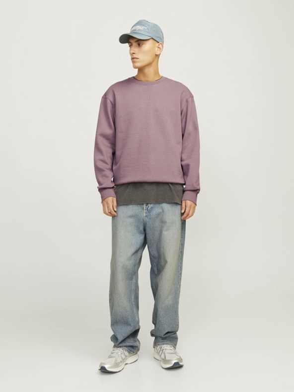 Jack & Jones Ružová pánska mikina Jack & Jones