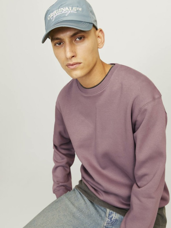 Jack & Jones Ružová pánska mikina Jack & Jones