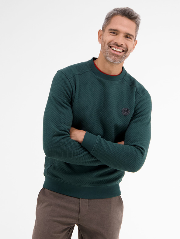 LERROS Zelená pánska mikina LERROS