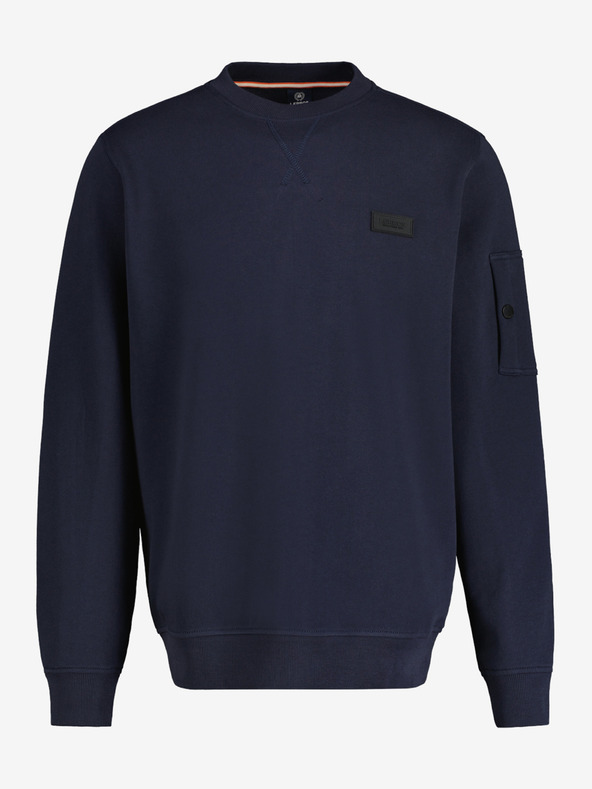 LERROS Tmavomodrá pánska mikina LERROS