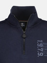 LERROS Tmavomodrá pánska mikina na zips LERROS