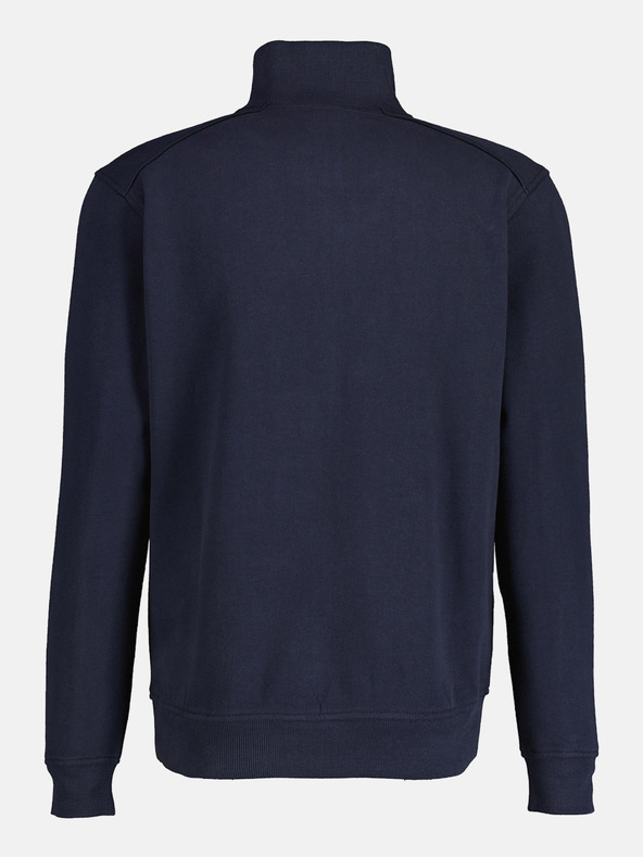 LERROS Tmavomodrá pánska mikina na zips LERROS