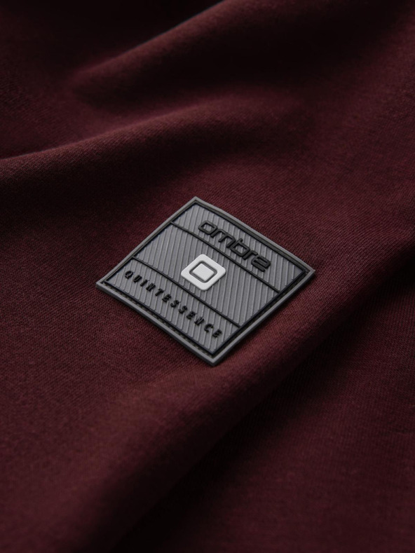 Ombre Clothing Pánska štruktúrovaná pletená mikina s golierom - grafitový melír V1 OM-SSNZ-0149 Ombre Clothing