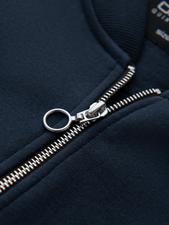 Ombre Clothing Pánska štruktúrovaná pletená mikina s golierom - grafitový melír V1 OM-SSNZ-0149 Ombre Clothing