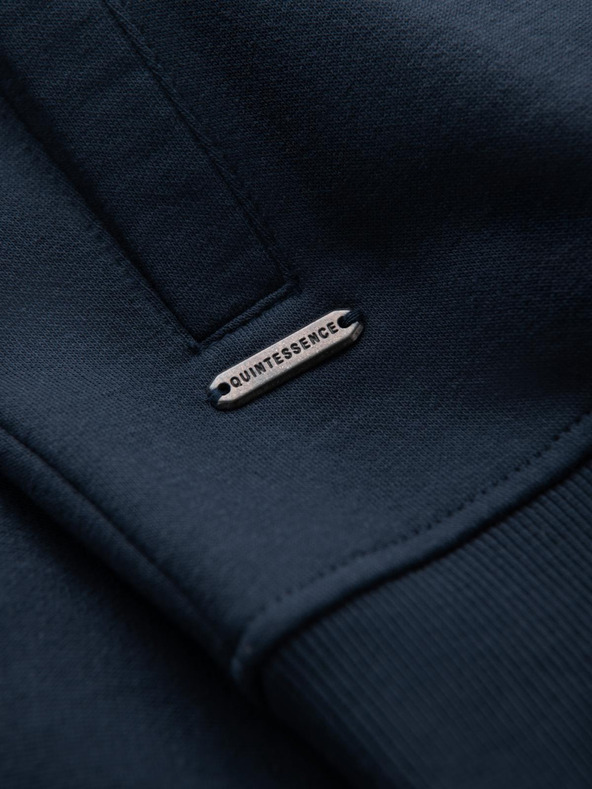 Ombre Clothing Pánska štruktúrovaná pletená mikina s golierom - grafitový melír V1 OM-SSNZ-0149 Ombre Clothing