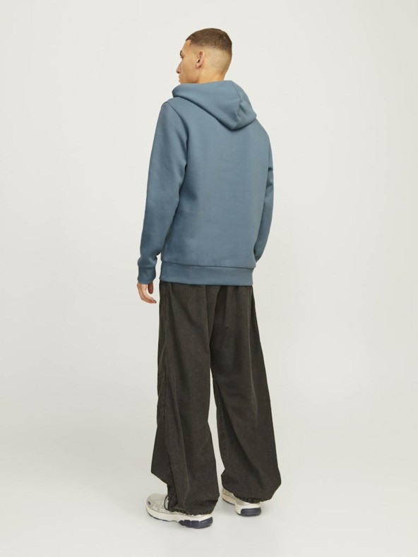 Jack & Jones Modrá pánska mikina Jack & Jones s kapucňou