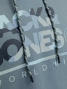 Jack & Jones Modrá pánska mikina Jack & Jones s kapucňou