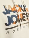Jack & Jones Jack & Jones Pánska béžová mikina s kapucňou