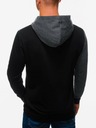 Ombre Clothing Pánska mikina s kapucňou B1050 - grafitová/čierna