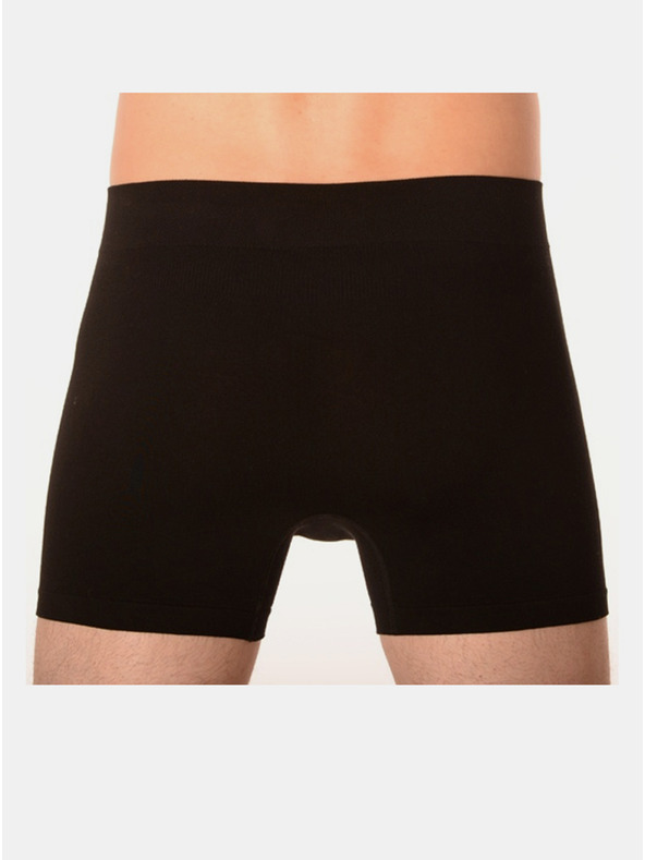 gino Pánske boxerky Gino Seamless Bamboo Boxers Black