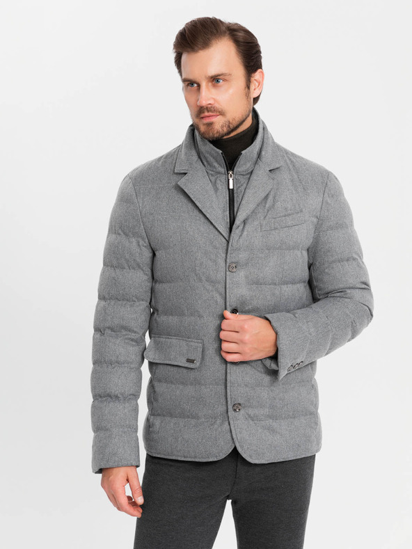 Ombre Clothing Pánska bunda s ombré oblečením