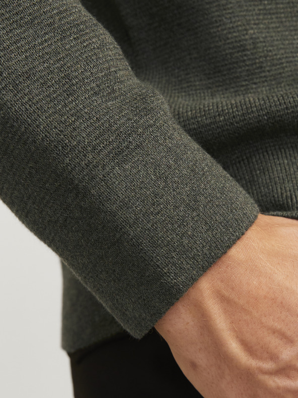 Jack & Jones Khaki pánsky sveter Jack & Jones