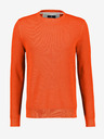 LERROS Oranžový pánsky rebrovaný základný sveter LERROS