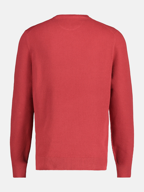 LERROS Červený pánsky základný sveter LERROS