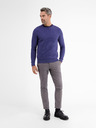 LERROS Tmavomodrý pánsky základný sveter LERROS