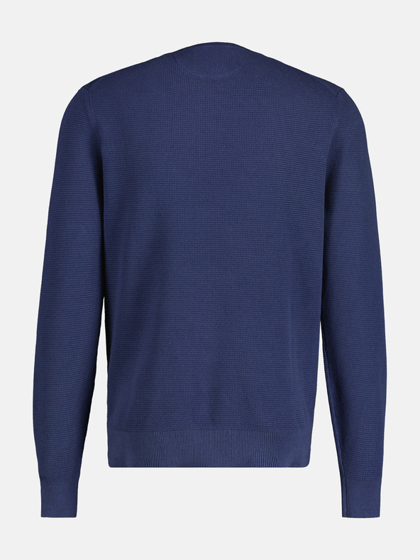 LERROS Tmavomodrý pánsky základný sveter LERROS