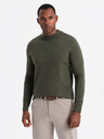Ombre Clothing Pánsky pletený polodupačkový rolák s viskózou - tmavosivý V5 OM-SWTN-0125 Oblečenie Ombre