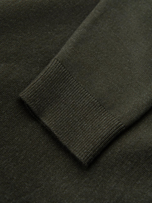 Ombre Clothing Pánsky pletený polodupačkový rolák s viskózou - tmavosivý V5 OM-SWTN-0125 Oblečenie Ombre