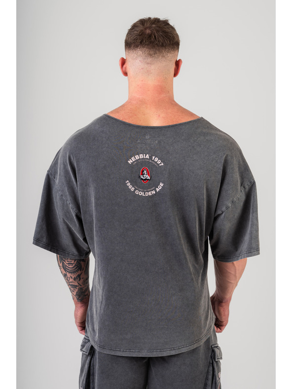 Nebbia Bavlnený handrový top GOLDEN AGE 788 M,čierny