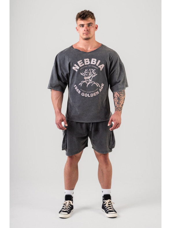 Nebbia Bavlnený handrový top GOLDEN AGE 788 M,čierny