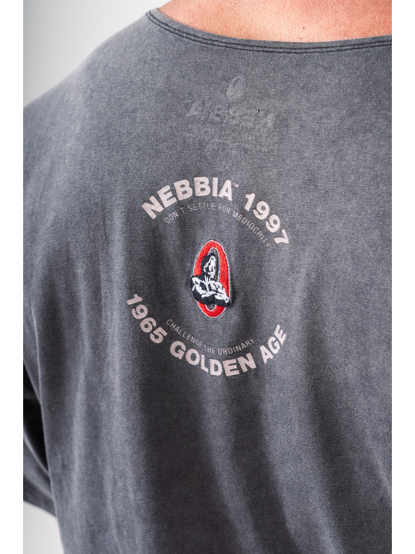 Nebbia Bavlnený handrový top GOLDEN AGE 788 M,čierny