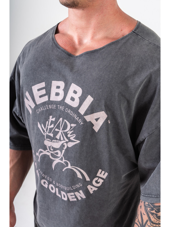 Nebbia Bavlnený handrový top GOLDEN AGE 788 M,čierny