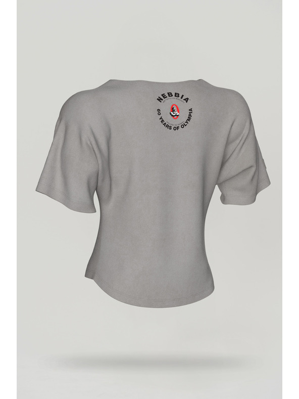 Nebbia Vypraný bavlnený handrový top GOLDEN AGE 788 M,svetlosivý