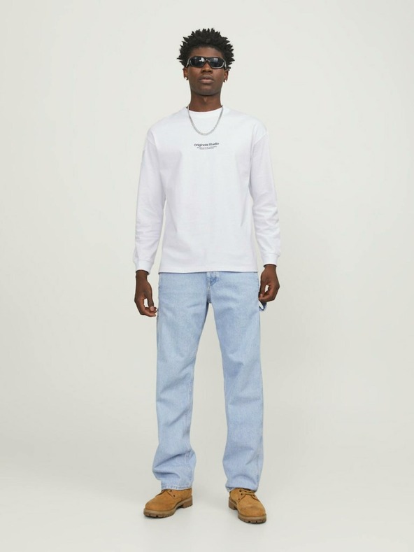 Jack & Jones Biela pánska mikina Jack & Jones