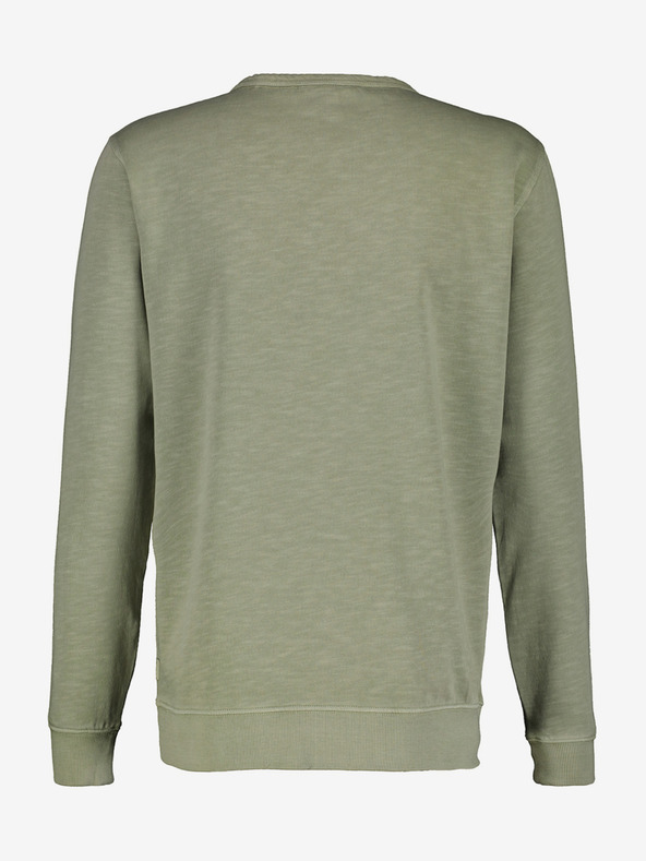 LERROS Zelená pánska polokošeľa s dlhým rukávom LERROS