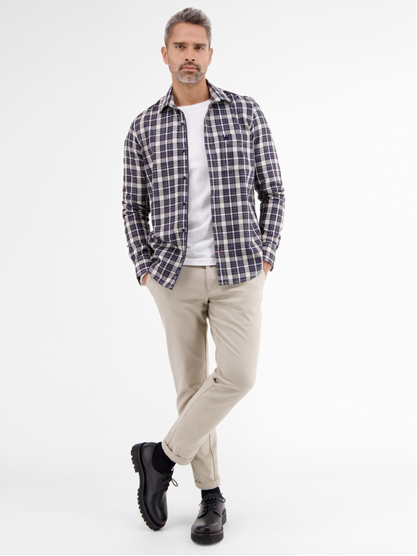 LERROS Biela pánska základná košeľa LERROS