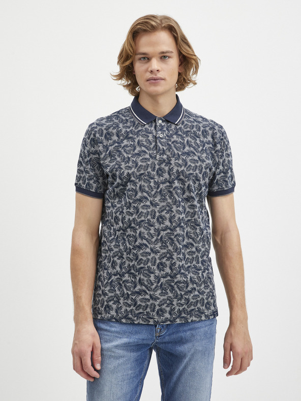 LERROS Tmavomodrá pánska polokošeľa LERROS