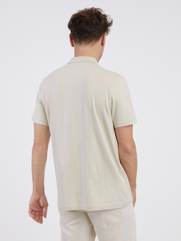 LERROS Béžová pánska polokošeľa LERROS