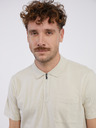LERROS Béžová pánska polokošeľa LERROS