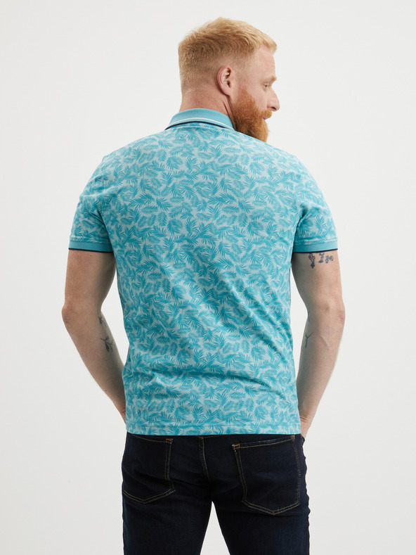 LERROS Modrá pánska polokošeľa LERROS