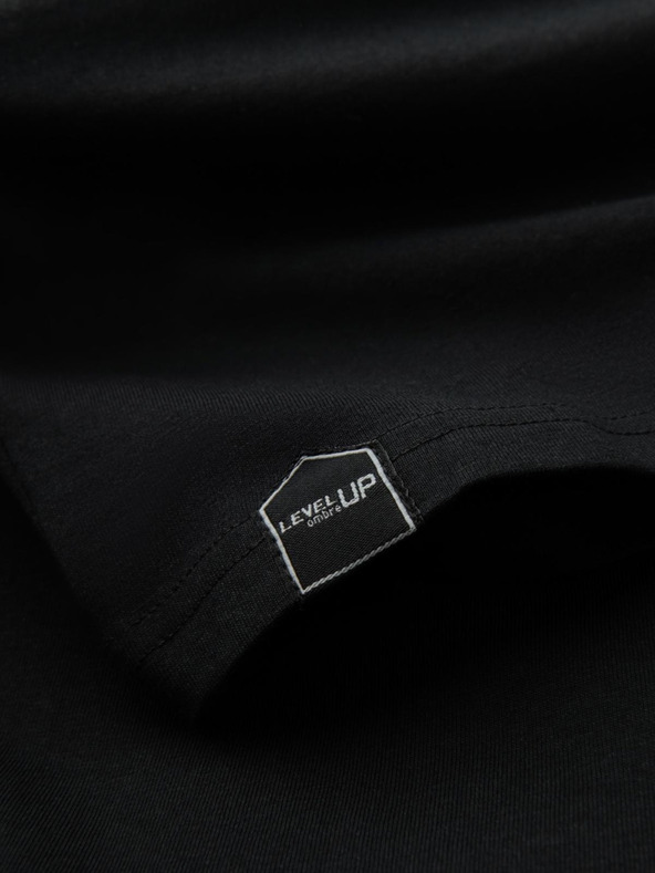 Ombre Clothing Pánske tričko s potlačou a dlhým rukávom - čierne V1 OM-LSPT-0119 Oblečenie Ombre