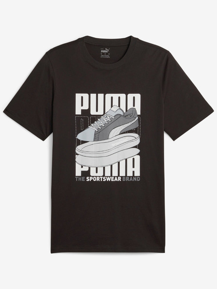 Puma Čierne pánske tričko s teniskami Puma