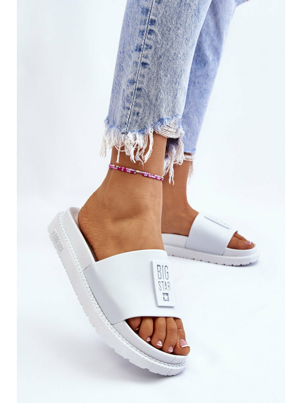 BIG STAR SHOES Dámske papuče Big Star biele