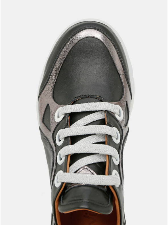 WILD Čierne dámske kožené tenisky WILD