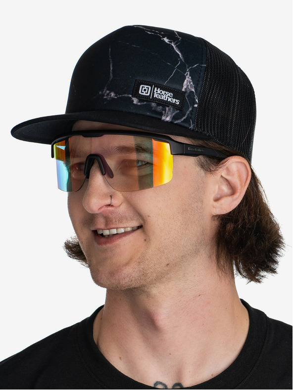 Horsefeathers Fotochromatické slnečné okuliare Scorpio - matná čierna/zrkadlovo červená HORSEFEATHERS