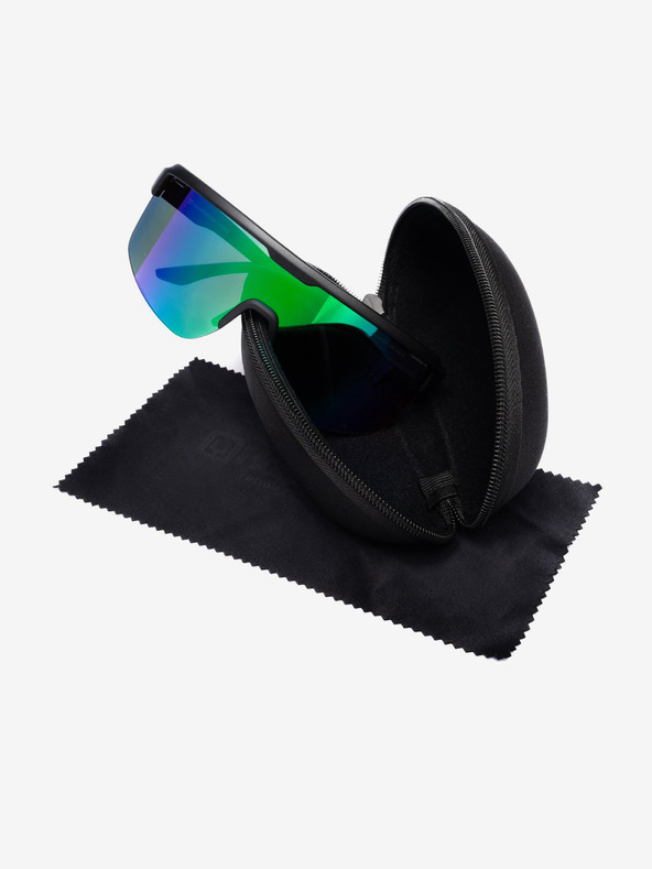 Horsefeathers Cyklistické okuliare Scorpio - matné čierne/zrkadlovo zelené HORSEFEATHERS