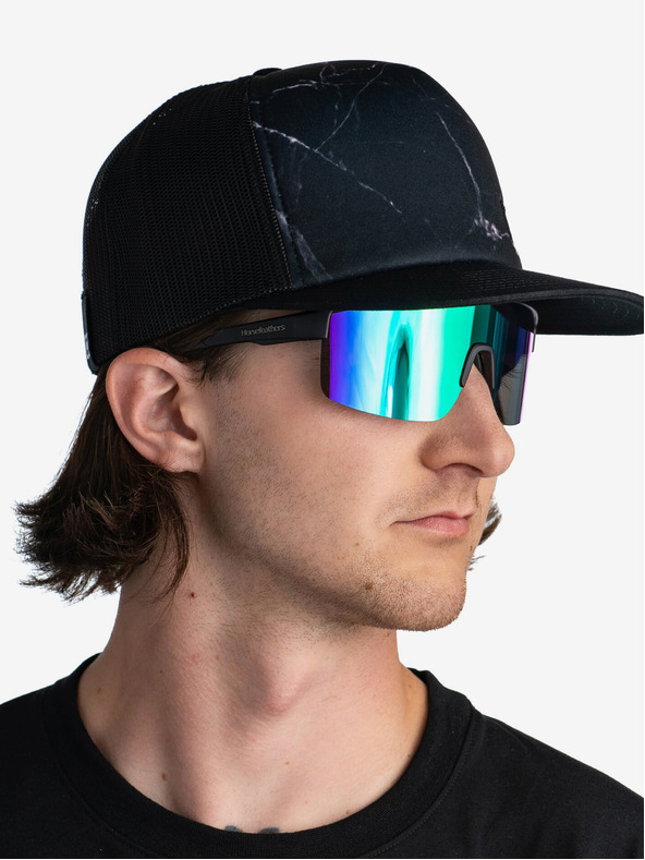 Horsefeathers Cyklistické okuliare Scorpio - matné čierne/zrkadlovo zelené HORSEFEATHERS